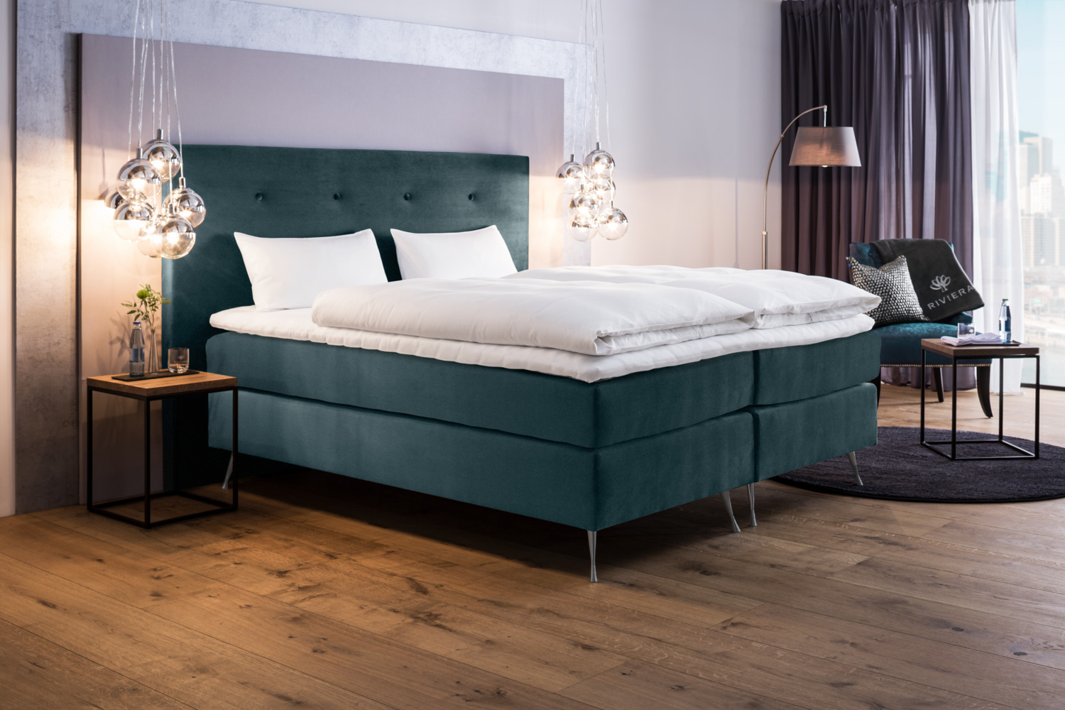 LUSINI Solutions GmbH Emmen Pillow Cover, 60x80 cm, White, 100% Mercerized Combed Cotton Damask, 350 TPI, Hotel Closure, OEKO-TEX Standard 100