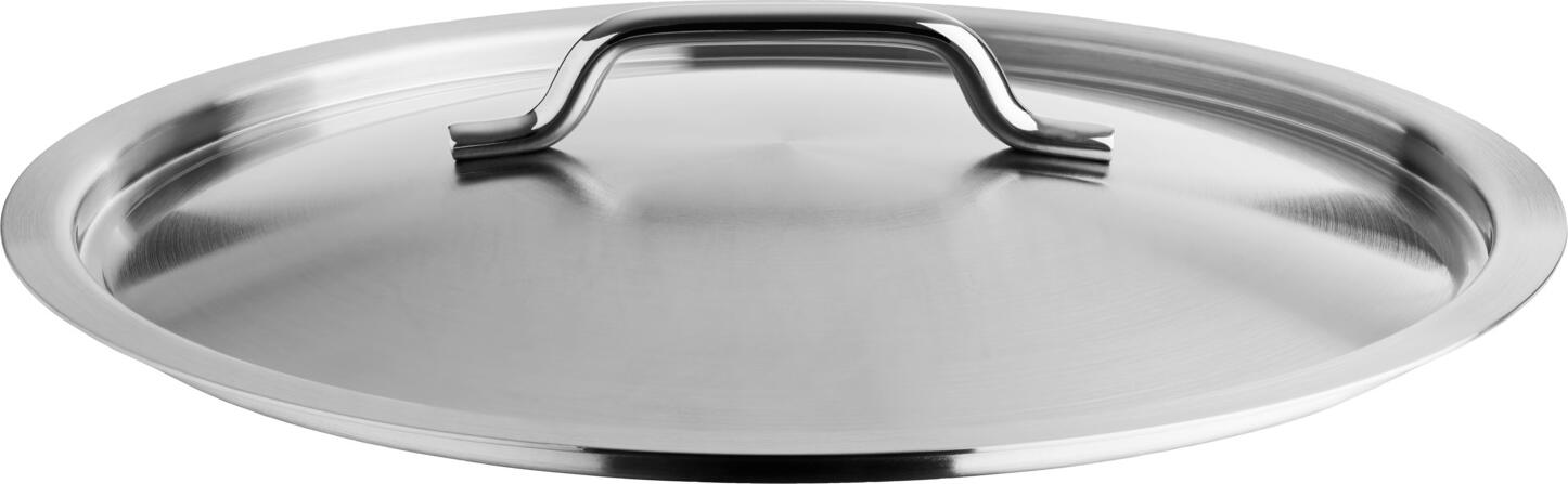 VEGA LUSINI Solutions GmbH Pot lid Livonia Topfdeckel Livonia Pot lid Livonia; 28 cm (Ø); silver Topfdeckel Livonia; 28 cm (Ø); silber 18/10 stainless steel pot lid for Livonia pot series. Material thickness of the pot lid: 1.2 mm. Suitable for dishwasher, stainless and oven safe up to 220 °C (convection). Topfdeckel aus Edelstahl 18/10 zur Topf-Serie Livonia. Materialstärke der Topfdeckel: 1,2 mm. Spülmaschinengeeignet, rostfrei und backofenfest bis 220 °C (Umluft).