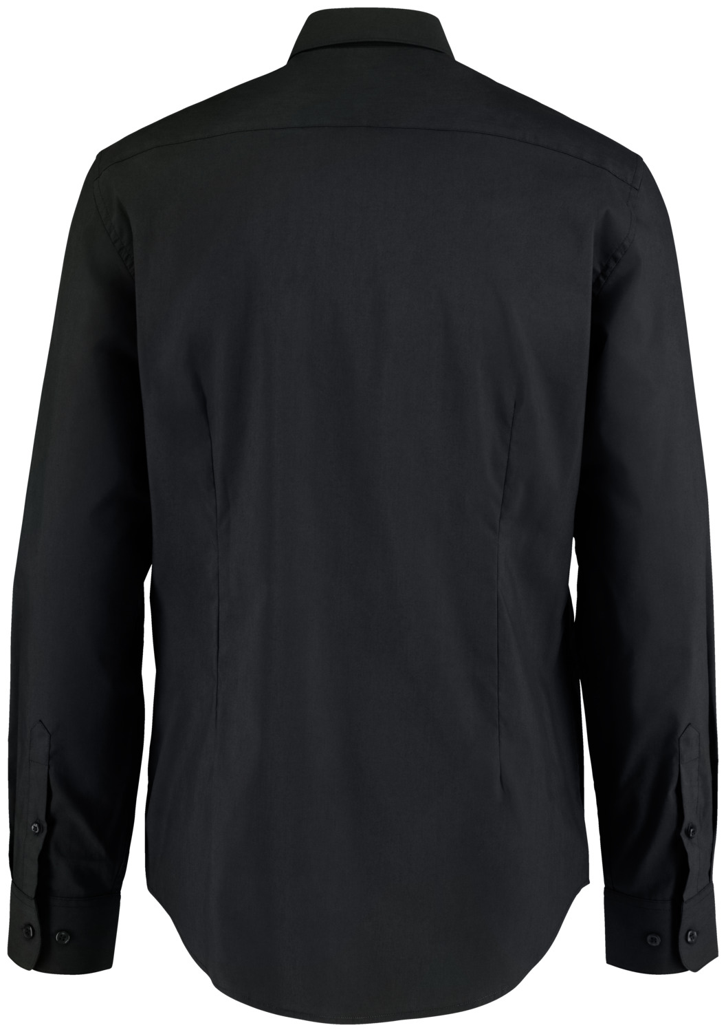 Jobeline Porter Men's Long Sleeve Work Shirt, Regular Fit, Kent Collar, 67% Cotton 33% Polyester, Easy-Care, OEKO-TEX Certified, Black