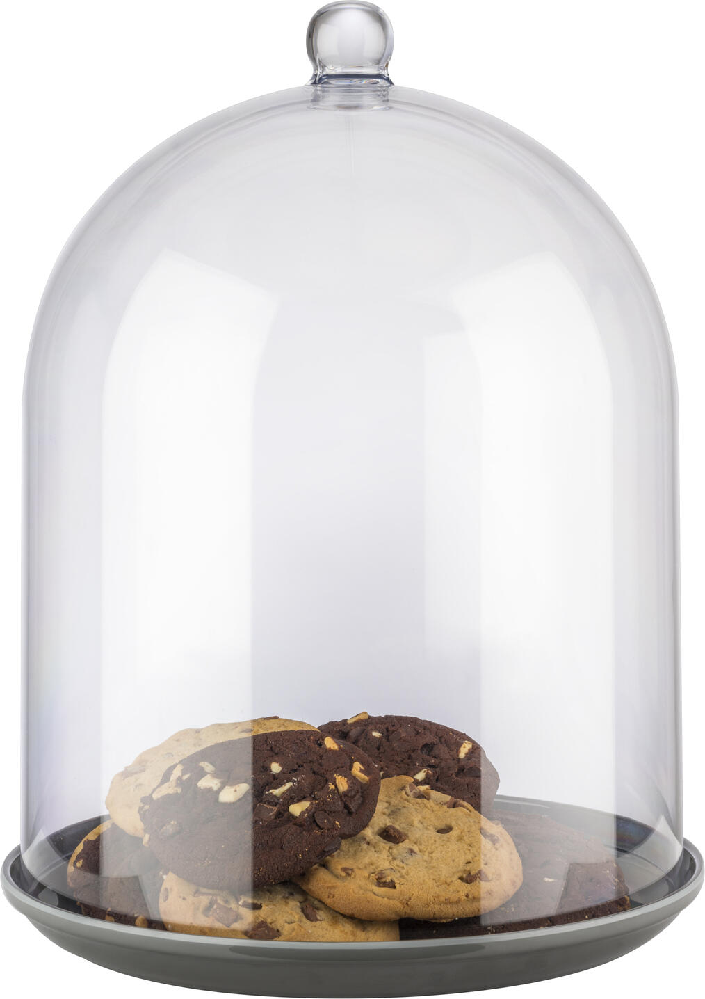 APS Super Dome 06525, Transparent Polycarbonate Food Cover, Shatterproof and Stackable, 30 cm Diameter x 40 cm Height, for Catering and Buffet