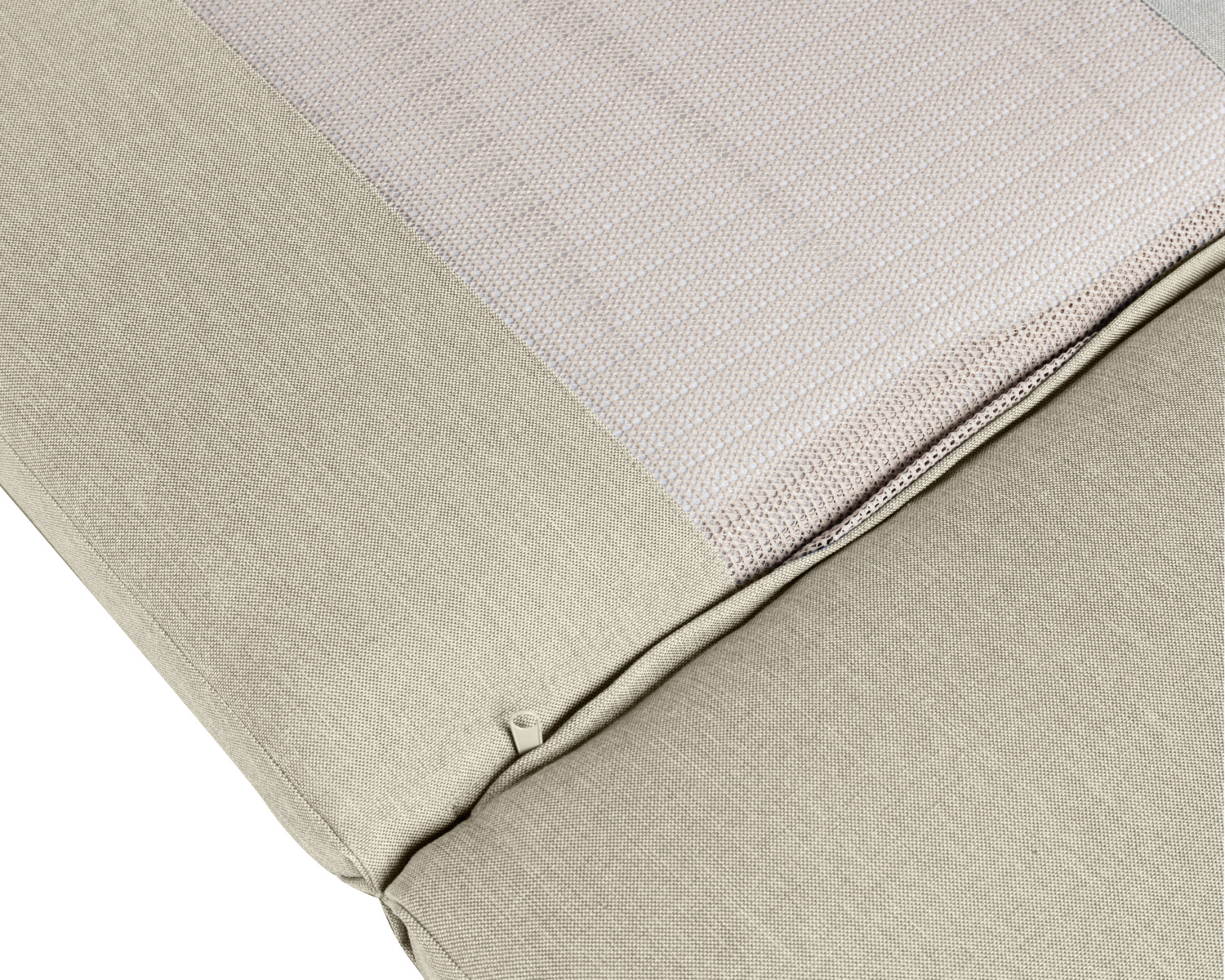 Матрас для шезлонга Vega Melrose Metropolitan, 196x60x5 см, из износостойкого Olefin, водоотталкивающий, со съемным чехлом на молнии, бежевый меланж