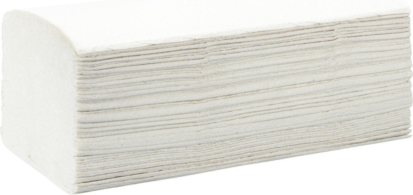 Prosoape de hatie Katrin Classic Z-fold, 2 straturi, hartie alba reciclata 100%, 22.4 x 23 cm, Set de 20 banderole, 4000 prosoape in total