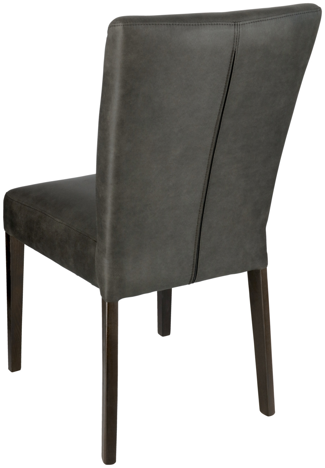 PULSIVA Lino Upholstered Chair Set of 2, Solid Beech Wood Frame, PU-Coated Imitation Leather, Black and Brown, Professional Catering Hotel Use