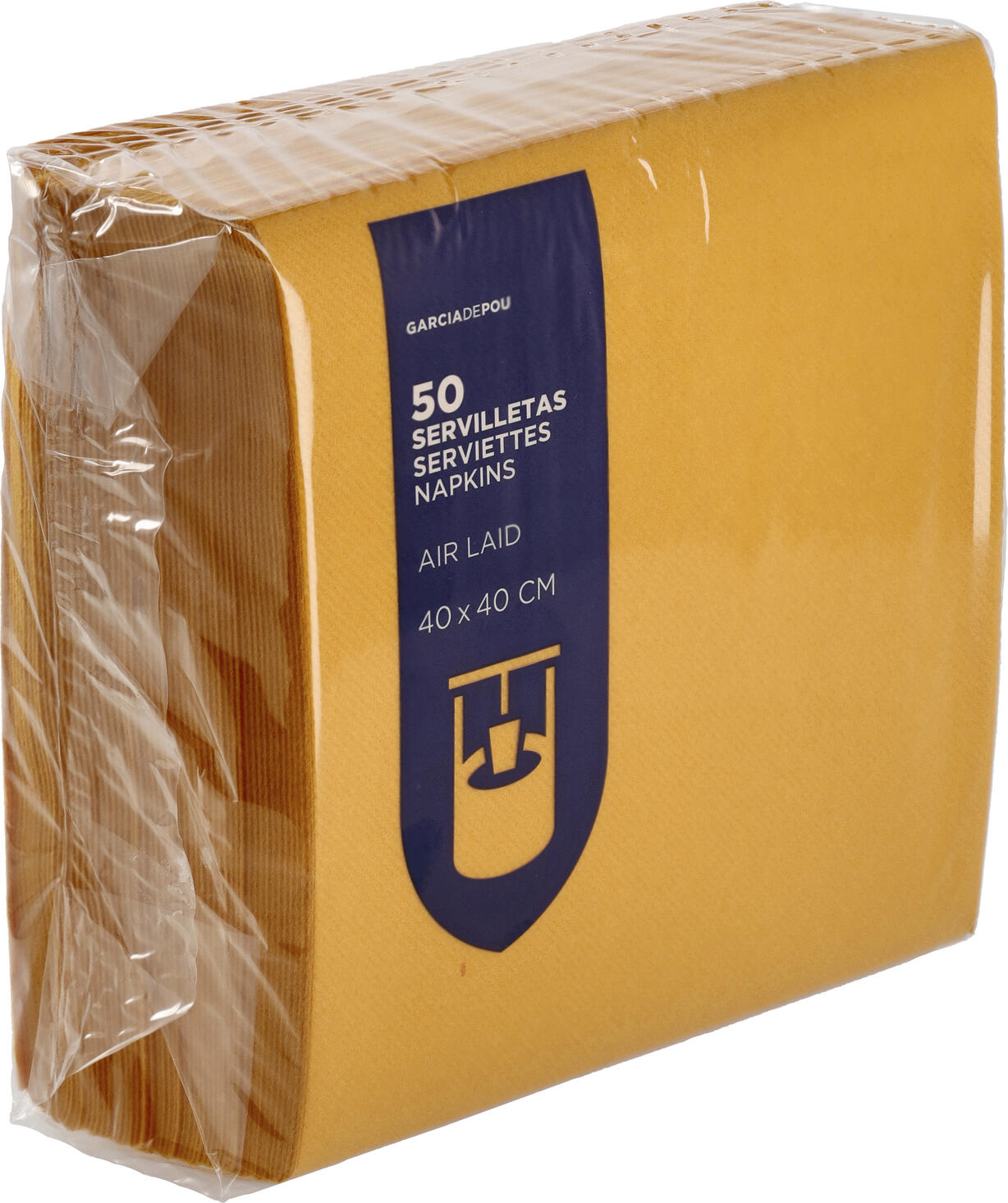 GARCIA DE POU Garcia De Pou, S.A. Napkin Arla 40x40 cm Serviette Arla 1/4 Falz Napkin Arla 40x40 cm; 40x40 cm (WxL); orange; 50 piece / pack Serviette Arla 1/4 Falz; 40x40 cm (BxL); orange; 50 Stück / Pack Airlaid napkins made from textile-like nonwoven fabric: highly absorbent and tear-resistant, making them ideal for daily use in catering establishments. Available in multiple colors. Material: Nonwoven fabric (55 g/m²). Servietten aus stoffähnlichen Vlies. Sehr saugstark und reißfest. Material: Airlaid (55 g/m²), weiß (45 g/m²).