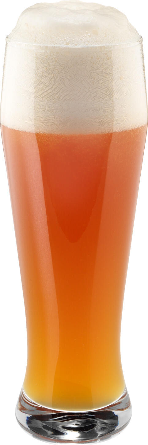 VEGA Lauta Wheat Beer Glass Set of 6, 665 ml Capacity, 0.5 l Filling Line, Transparent Glass, 8.4x23.4 cm, Dishwasher Safe