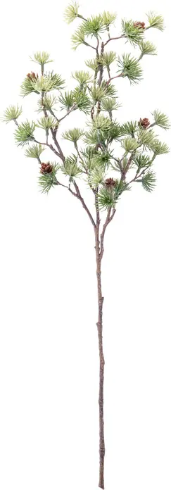 Vega Kianga Artificial Cedar Branch Set of 2, Green/Brown Plastic Decorative Christmas Branch with Small Cones, 71x26.5x0.7 cm