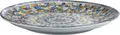 VEGA Terra Mosaic Porcelain Flat Plates, 24.5 cm Round, Multicoloured Mediterranean Design, Dishwasher and Microwave Safe, Set of 6