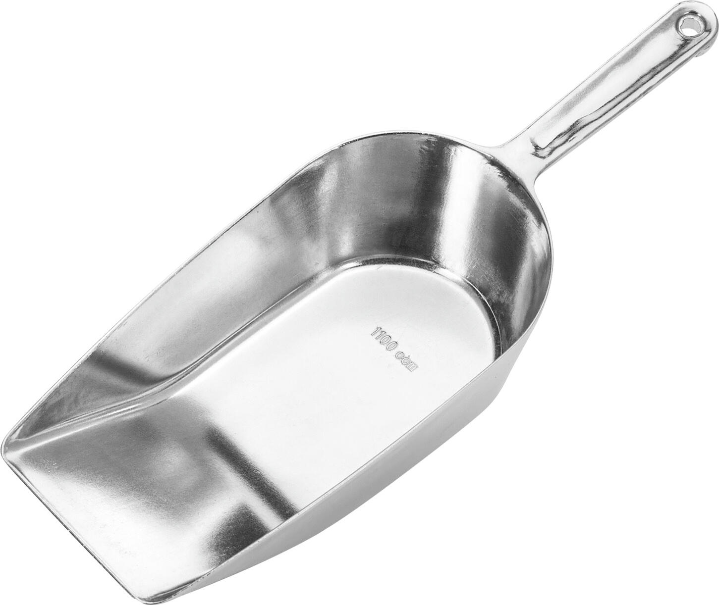 Westmark Westmark GmbH Universal shovel Hygia Universalschaufel Hygia Universal shovel Hygia; 1.1 l, 34.7x11.8x9 cm (LxWxH); silver Universalschaufel Hygia; 1.1 l, 34.7x11.8x9 cm (LxBxH); silber Handy shovel made of sturdy aluminum. With practical hanging hole in the handle. Deep and large-bellied bucket blade with raised edge makes weighing and filling particularly easy. Manufactured in one piece using the die-casting process and therefore particularly stable. Suitable as a baking, weighing or filling scoop for dry, granular or chunky foods such as flour, sugar, spices, candy, coffee, tea, rice and other dry bulk foods. Cleaning by hand. Handliche Schaufel aus stabilem Aluminium. Mit praktischem Aufhängeloch im Griff. Tiefes und großbauchiges Schaufelblatt mit hochgezogenem Rand macht das Abwiegen und Abfüllen besonders einfach. Im Druckgussverfahren in einem Stück gefertigt und daher besonders stabil. Geeignet als Back-, Abwiege- oder Abfüllschaufel für trockene, körnige oder stückige Lebensmittel wie Mehl, Zucker, Gewürze, Süßigkeiten, Kaffee, Tee, Reis und anderes trockenes Schüttgut. Reinigung per Hand.