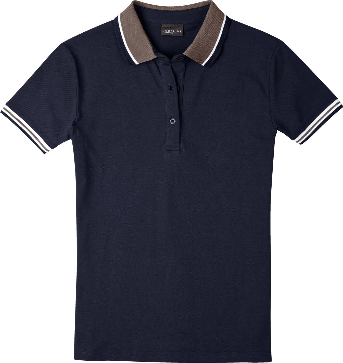 Tricou Polo Jobeline Cato Line pentru femei cu maneca scurta, Pique, 95% bumbac 5% spandex, rezistent la cute, imbricaminte de lucru, Slim Fit, Navy, XS