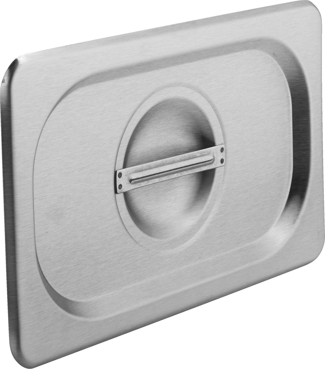 PULSIVA LUSINI Solutions GmbH GN lid 1/4 Profi GN-Deckel 1/4 Profi GN lid 1/4 Profi; GN 1/4, 26.5x16.2 cm (LxW); stainless steel GN-Deckel 1/4 Profi; GN 1/4, 26.5x16.2 cm (LxB); edelstahl Lid for GN containers Profi made of 18/0 chrome stainless steel. Medium-weight, robust quality. Dishwasher safe. Deckel für GN-Behälter Profi aus 18/0 Chrom-Edelstahl, rostfrei. Mittelschwere, robuste Qualität. Spülmaschinenfest.