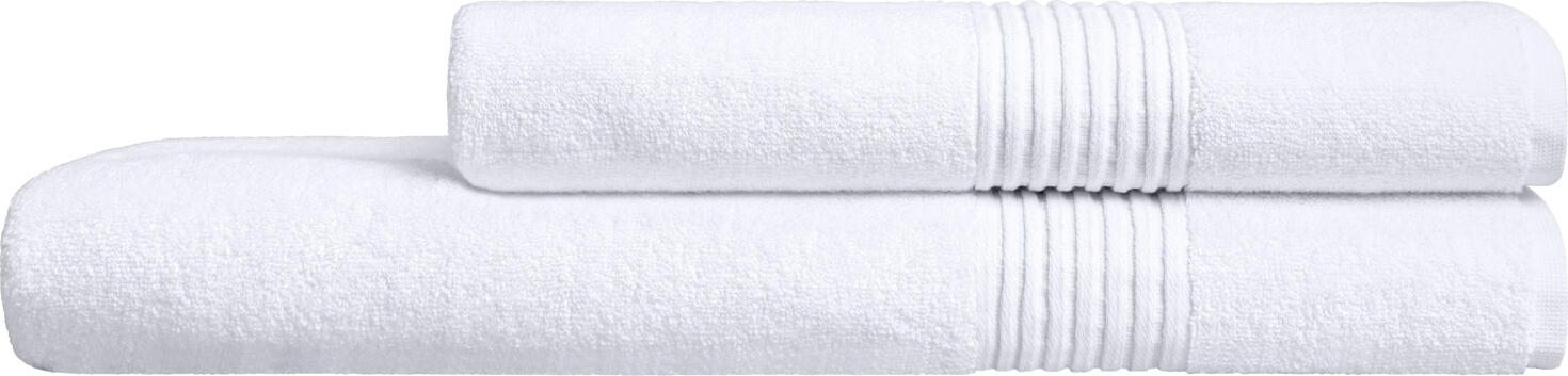 Prosop de dus LUSINI Solutions GmbH Motion, 70x140 cm, Alb, 650 g/m² Terry din Bumbac si Rayon, OEKO-TEX Standard 100, Extra Absorbant