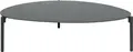 Vega Olin Large Oval Outdoor Side Table, Powder-Coated Aluminum, Weatherproof and UV-Resistant, Anthracite, 110x83x29 cm