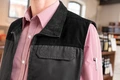 Jobeline Lenn Men's Vest, Black, Size L, 65% Polyester 35% Cotton, Regular Fit, Two-Way Zipper, Chest Pocket with Velcro, Belly Pockets with Snap Buttons