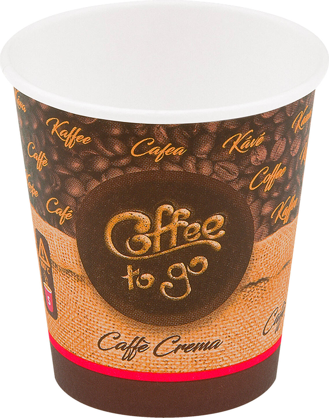 WIMEX WIMEX s.r.o. Drinking cup To Go Cafe Crema Trinkbecher To Go Cafe Crema Drinking cup To Go Cafe Crema; 200 ml, 7.3x7.5 cm (ØxH); brown; 50 piece / pack Trinkbecher To Go Cafe Crema; 200 ml, 7.3x7.5 cm (ØxH); braun; 50 Stück / Pack With the drinking cup To Go you get a paper cup in which your guests can safely transport hot drinks. For cafes, coffee shops, bistros and bakeries who offer coffee and much more for take-away, the paper cups are excellent. Of course, you can use the To Go cups not only for filter coffee, but also for other coffee specialties such as latte macchiato and espresso, as well as for chocolatey drinks and tea. The ml specification of all drinking cups always refers to the maximum serving value (to the top edge). Klassischer Einweg-Trinkbecher To Go Café Crema aus Pappe mit einer inneren PE-Beschichtung. Ideal für Café Crema und Café Americano To Go und ähnliche Heißgetränke. Passende Domdeckel aus Kunststoff bitte separat bestellen. Die ml-Angabe aller Trinkbecher bezieht sich immer auf den maximalen Servierwert (bis Oberkante).
