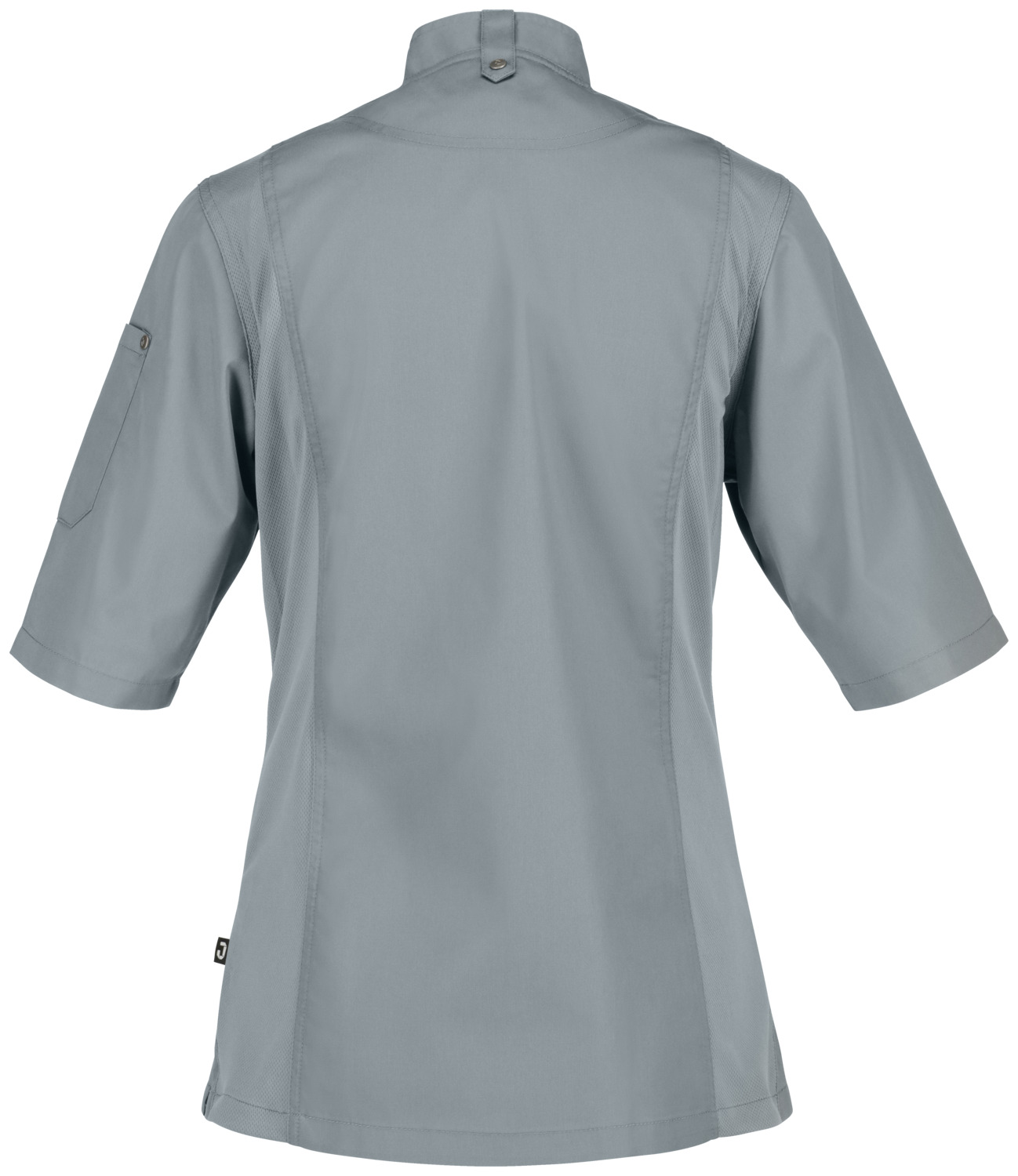 Jacket de Bucatar pentru femei Jobeline Carter cu maneca scurta, amestec poliester-bumbac, insertii de plasa respirabile, gri