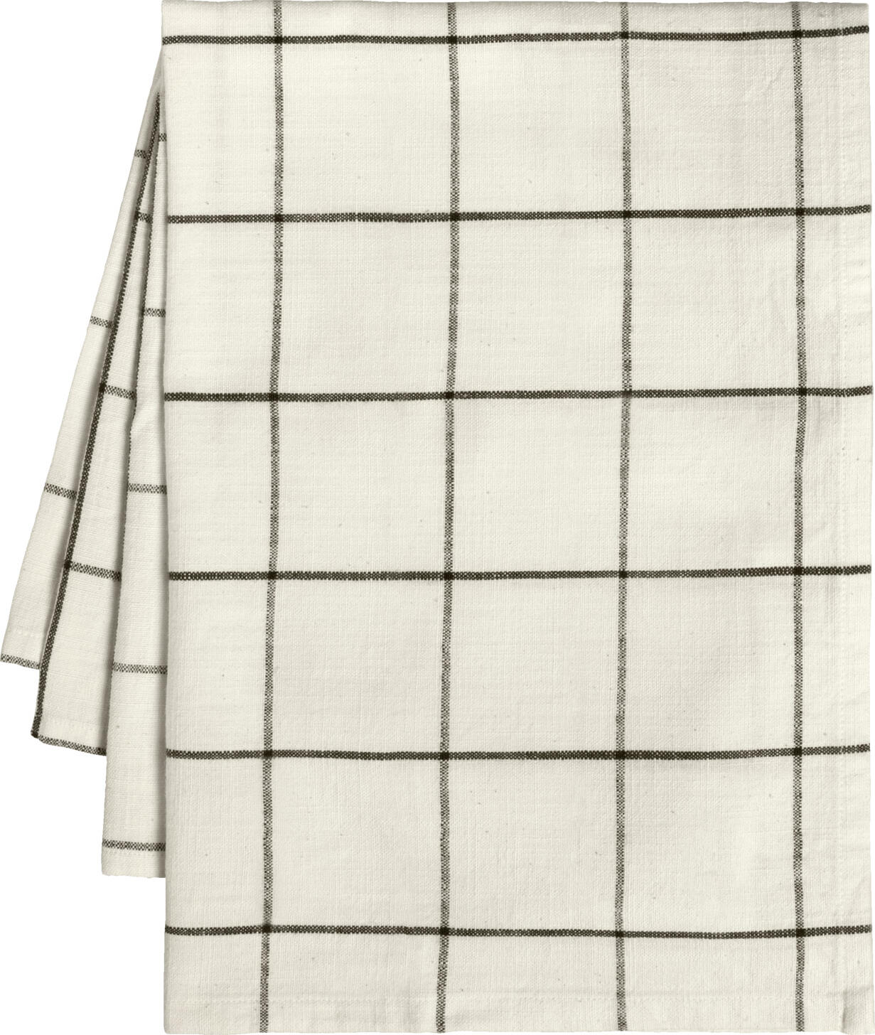 LUSINI Skan Tablecloth Fabric by the Metre, 100% Cotton Linen Look, Large Check Pattern, 160 cm Width, OEKO-TEX Standard 100 Certified