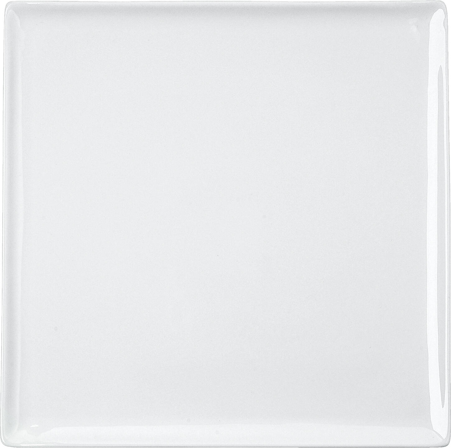 VEGA Ankara Square Porcelain Serving Platter, White, 25.5 x 25.5 x 1.3 cm, Dishwasher and Microwave Safe, Set of 3 Pieces