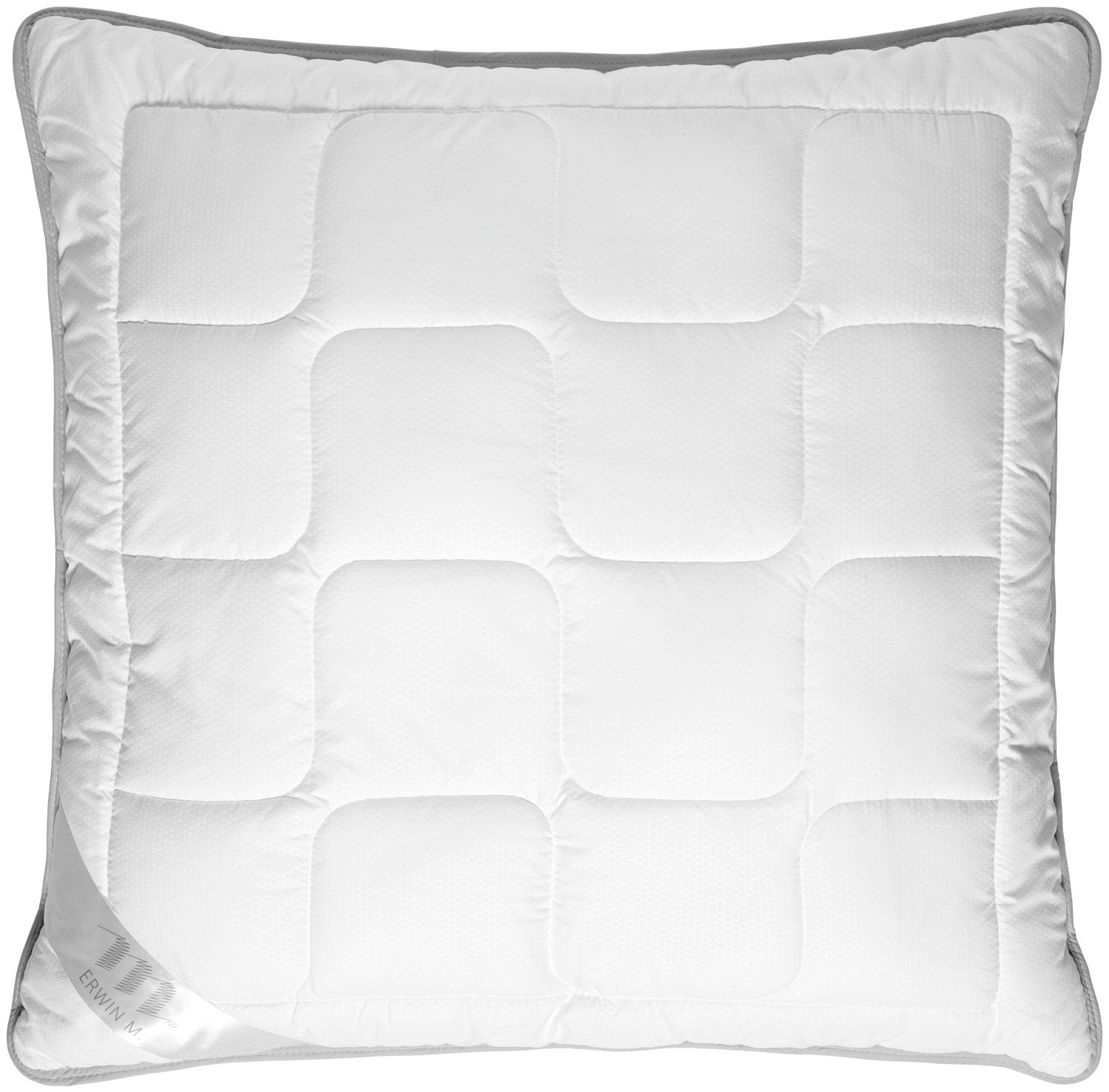 ERWIN M. LUSINI Solutions GmbH Pillow Auriga fibre Kissen Auriga Faser Pillow Auriga fibre; 40x40 cm (WxL); white Kissen Auriga Faser; 40x40 cm (BxL); weiß ##Pillow Auriga - Hygienic sleeping comfort thanks to Sanitised® The Auriga pillow combines a soft, supportive filling made of 100% polyester hollow fibre with an easy-care polyester cover. The Sanitized® hygiene function provides lasting protection against microbes and bacteria and ensures a hygienically fresh sleeping environment. Breathable, silicone-coated fibres prevent clumping and maintain dimensional stability and adaptability. The pillow is odour-repellent, dermatologically tested and ideal for allergy sufferers. The filling quantity can be individually adjusted thanks to the zip. * Filling: 100 % polyester hollow fibre * Cover: 100 % polyester * Sanitised® hygiene function for long-lasting protection against microbes and bacteria * Dermatologically tested - recommended for allergy sufferers * Odour-repellent and breathable features for a fresh sleeping experience * Silicone-coated fibre prevents clumping and increases dimensional stability * Passed the cigarette annealing test in accordance with EN ISO 12952-1 * Durable thanks to double stitching Care instructions: The use of chlorine causes the fibres to clump together, which damages the pillow and causes it to lose its shape and support. ##Kissen Auriga – Hygienischer Schlafkomfort dank Sanitized® Das Kissen Auriga kombiniert eine soft-stützende Füllung aus 100 % Polyester-Hohlfaser mit einem pflegeleichten Polyesterbezug. Die Sanitized® Hygienefunktion schützt dauerhaft vor Mikroben und Bakterien und sorgt für ein hygienisch frisches Schlafklima. Atmungsaktive, silikonummantelte Fasern verhindern Verklumpungen und erhalten Formstabilität und Anpassungsfähigkeit. Das Kissen ist geruchsabweisend, dermatologisch getestet und ideal für Allergiker. Dank Reißverschluss lässt sich die Füllmenge individuell anpassen. * Füllung: 100 % Polyester-Hohlfaser * Bezug: 100 % Polyester * Sanitized® Hygienefunktion für langanhaltenden Schutz gegen Mikroben und Bakterien * Dermatologisch getestet – empfohlen für Allergiker * Geruchsabweisende und atmungsaktive Ausstattung für ein frisches Schlafgefühl * Mit Silikon ummantelte Faser verhindert Verklumpungen und erhöht die Formstabilität * Zigarettenglühtest nach EN ISO 12952-1 bestanden * langlebig durch Verarbeitung mit Doppelnähten Pflegehinweis: Bei der Verwendung von Chlor kommt es zu Verklumpungen der Faser, wodurch das Kissen beschädigt wird und seine Form sowie Stützkraft verliert.