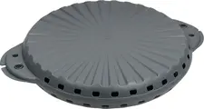 koziol koziol »ideas for friends GmbH Reusable pizza box Move Mehrweg-Pizzabox Move Reusable pizza box Move; 29.1x23.6x3.9 cm (LxWxH); grey; oval; 14 piece / pack Mehrweg-Pizzabox Move; 29.1x23.6x3.9 cm (LxBxH); grau; oval; 14 Stück / Pack Reusable pizza box made of bio-based plastic and wood fibers. The bottom and lid are identical and are fastened to each other via the handles. Grooved surface prevents the pizza sticking and provides scratch protection. Radial grooves to mark the cutting direction. With side ventilation slits. Provides reliable temperature resistance between -20 °C and +100 °C. Stackable in compact form, recyclable, suitable for industrial dishwasher, microwaveable, BPA-free, melamine-free. Available in two sizes for pizzas up to Ø 22 cm and Ø 32 cm. Wiederverwendbare Pizzabox besteht aus biozirkulären Kunststoff und Holzfasern. Boden und Deckel sind identisch und werden durch die Griffschalen miteinfander fixiert. Gestufte Oberfläche verhindert das Anhaften der Pizza und bietet Kratzschutz. Strahlenförmige Anordnung der Stufen entspricht der Schnittrichtung. Mit seitlichen Lüftungsschlitzen. Die Temperaturbeständigkeit ist zwischen -20 °C und +100 °C zuverlässig gewährleistet. Kompakt stapelbar, recyclebar, Industriespülmaschinengeeignet, mikrowellengeeignet, BPA frei, melaminfrei. In zwei Größen erhältlich für Pizzen bis Ø 22 cm und Ø 32 cm.