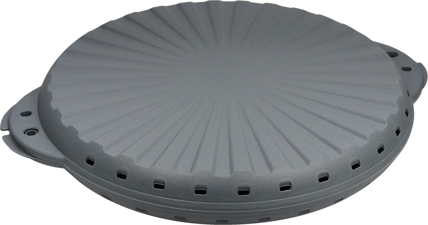 Set de 14 cutii de pizza reutilizabile koziol Move, plastic bio-bazat si fibre de lemn, gri, 39.7x34x5.2 cm, compatibile cu cuptorul cu microunde