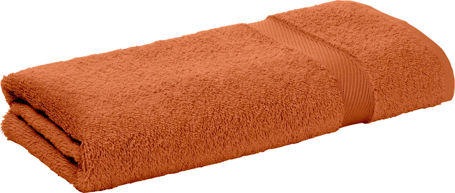 ERWIN M. LUSINI Solutions GmbH Towel Valencia Uni Handtuch Valencia Uni Towel Valencia Uni; 50x100 cm (WxL); russet Handtuch Valencia Uni; 50x100 cm (BxL); rostbraun 100% cotton. Weight approx. 460 g/m². First-class walk  terry hand towel in numerous colors. extremely durable, absorbent and easy to clean. Cuddly soft top quality, dimensionally stable and no warping of the border. Excellent to combine. Personalization possible. 100 % Baumwolle. Gewicht ca. 460 g/m². Intensivfarben: braun, dunkelblau, graphit. Erstklassiges Walkfrottier Handtuch in zahlreichen Farben. Äußerst strapazierfähig, saugfähig und pflegeleicht. Kuschelweiche Spitzenqualität, formstabil und kein Verziehen der Borte. Hervorragend zu kombinieren. Personalisierung möglich.