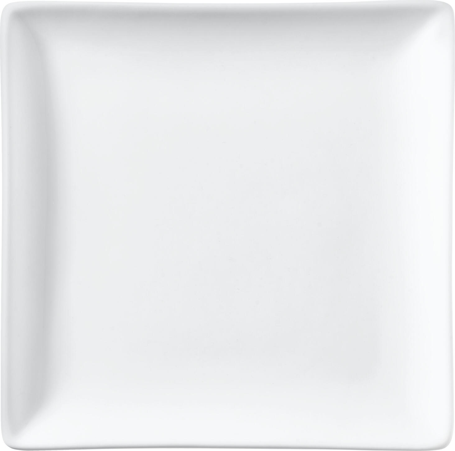 LUSINI Ankara Serving Platter Set of 6, White Porcelain Square Plates 11x11x1.5 cm, Dishwasher and Microwave Safe, Modern Classic Style