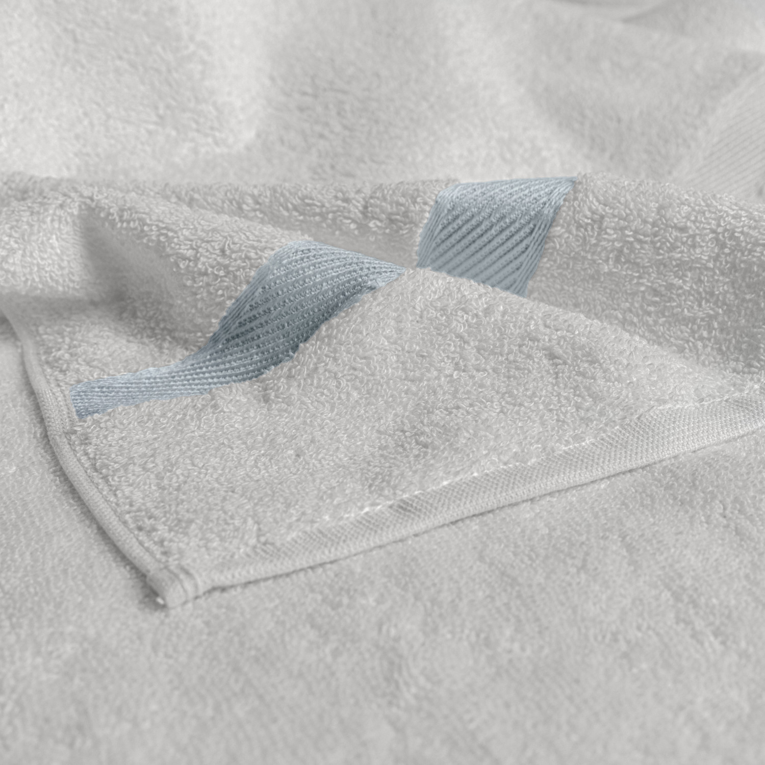 LUSINI Valencia Uni Hand Towel, 100% Cotton Walk Terry, 50x100 cm, Absorbent and Quick-Drying, OEKO-TEX Standard 100 Certified, Stone-Grey
