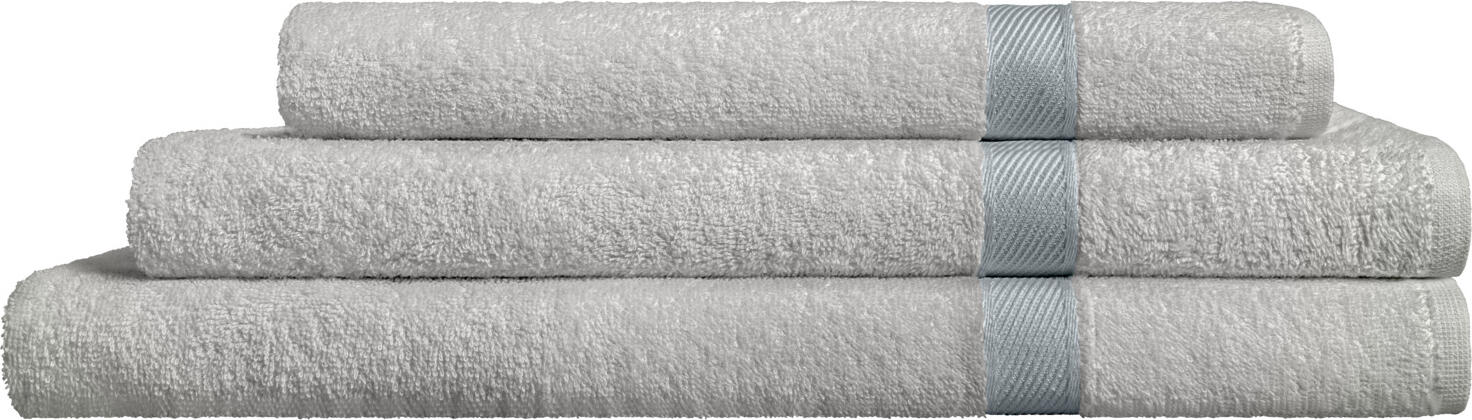 LUSINI Valencia Uni Hand Towel, 100% Cotton Walk Terry, 50x100 cm, Absorbent and Quick-Drying, OEKO-TEX Standard 100 Certified, Stone-Grey