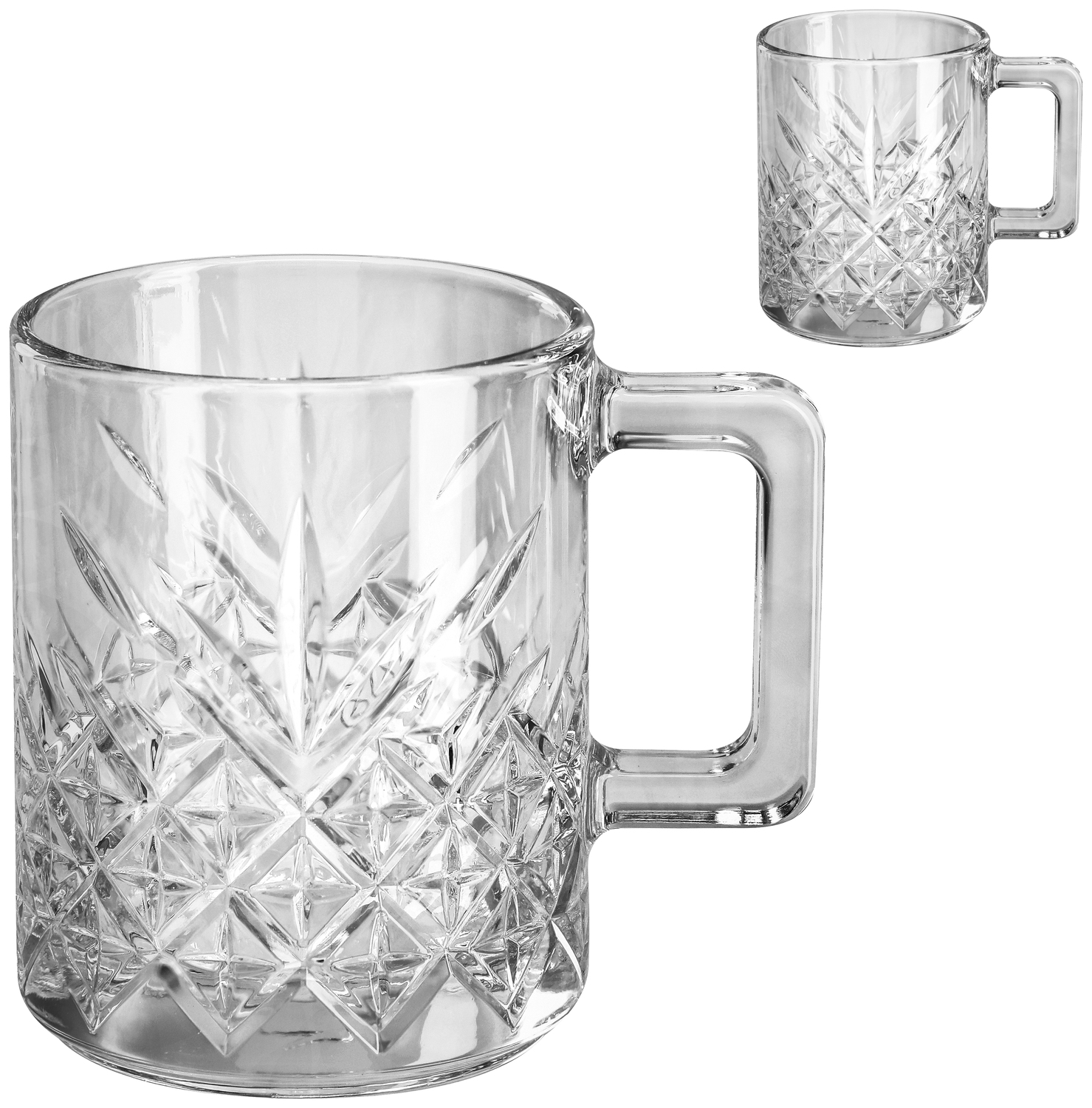 Pasabahçe Pasabahce Cam Sanayii ve Tic. A.S. Sisecam Genel Merkezio Coffee/mulled wine glass Timeless Kaffee-/Glühweinglas Timeless Coffee/mulled wine glass Timeless; 250 ml, 8x9.4 cm (ØxH); transparent; 2 piece / pack Kaffee-/Glühweinglas Timeless; 250 ml, 8x9.4 cm (ØxH); transparent; 2 Stück / Pack Tumbler with relief on the outside. Dishwasher safe. Becher mit Relief an der Außenseite. Für Heißgetränke geeignet. Spülmaschinenfest.