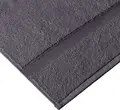 ERWIN M. LUSINI Valencia Uni Face Towel, 100% Cotton Walk Terry, 50 x 100 cm, Graphite, OEKO-TEX Standard 100, Absorbent and Durable
