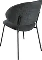 VEGA Lindo Bouclé Chair, Ergonomic Seat Shell, 100% Polyester Bouclé Fabric, Powder-Coated Steel Frame, Flame-Retardant, Black, 55x65x85 cm