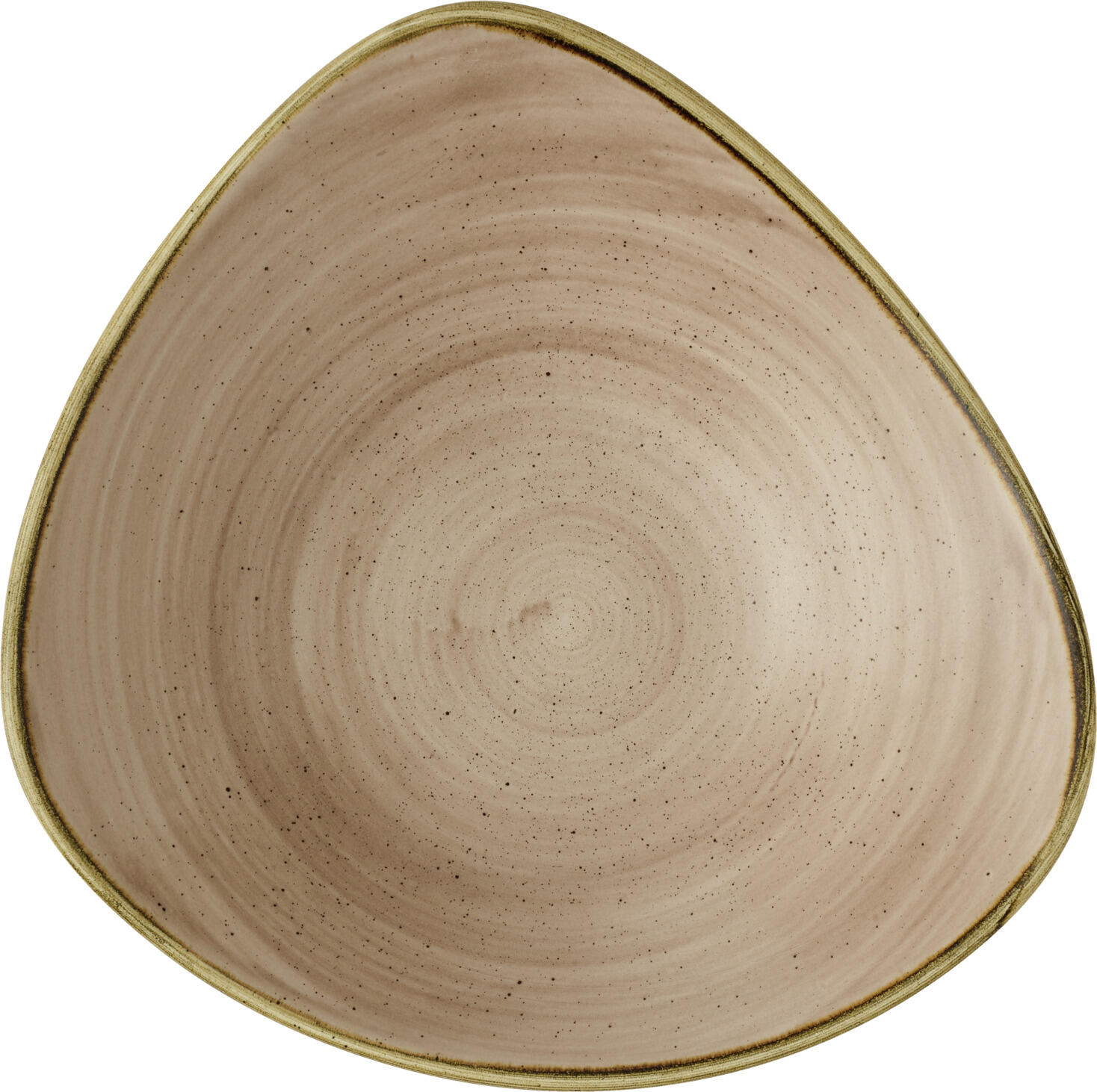 Set de 12 farfurii adancuri triunghiulare Churchill Stonecast Truffle, 23.5x23.5 cm, 600ml Porțelan Super Vitrificat, Rezistente la Șocuri, Maro