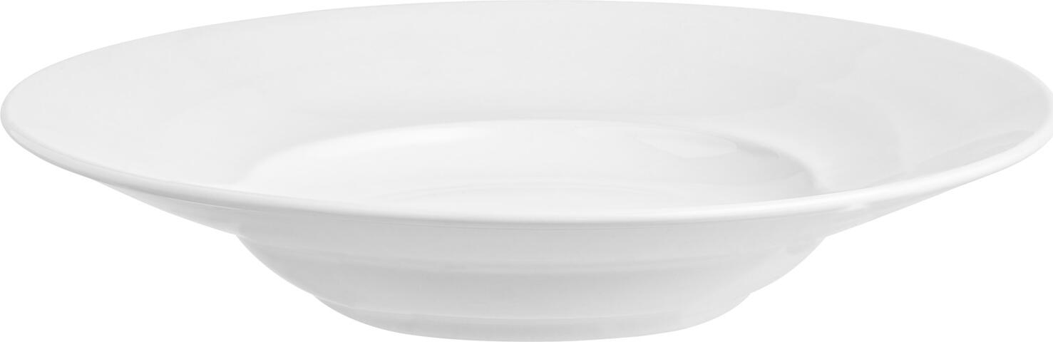 VEGA Base Pasta Plate, White Porcelain, 33 cm Diameter, 900 ml, Professional Catering, Dishwasher and Microwave Safe, Set of 4
