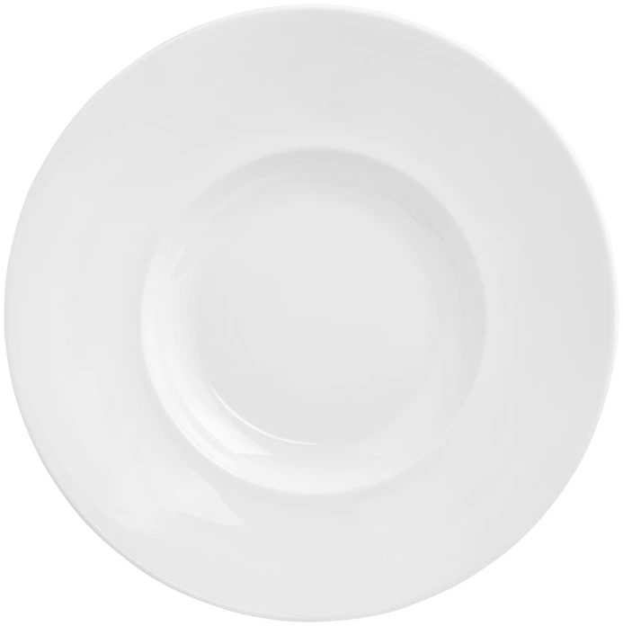 VEGA Base Pasta Plate, White Porcelain, 33 cm Diameter, 900 ml, Professional Catering, Dishwasher and Microwave Safe, Set of 4