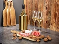 VEGA Burno Serving Board, Solid Oak Wood Food Platter, Burnt Oiled Finish, 40 x 10 x 2 cm, Rectangular with Handle