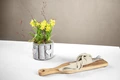 VEGA Burno Serving Board, Solid Oak Wood Food Platter, Burnt Oiled Finish, 40 x 10 x 2 cm, Rectangular with Handle