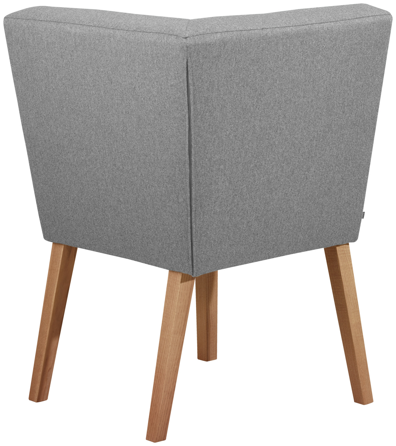 VEGA Tolga Upholstered Bench, 1 Seat, Scandinavian Style, Solid Beech Frame, Flame-Retardant Polyester Fabric, 55x55x90 cm, Retractable Backrest