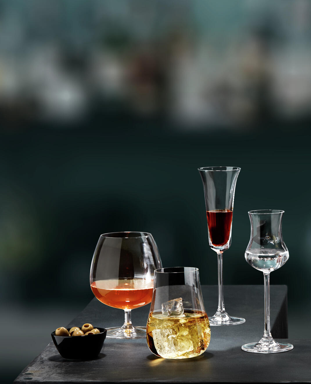 Set de 2 pahare pentru Grappa NUDE Vintage, cristal fara plumb pentru digestiv, suflate la gura, 95 ml, transparente