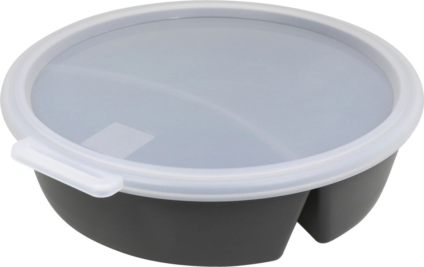 Set de 10 piese Containere Reutilizabile Koziol Move cu 2 Compartimente, 1100ml, Plastic Bio-bazat si Fibre de Lemn, Capac Etans, Gri