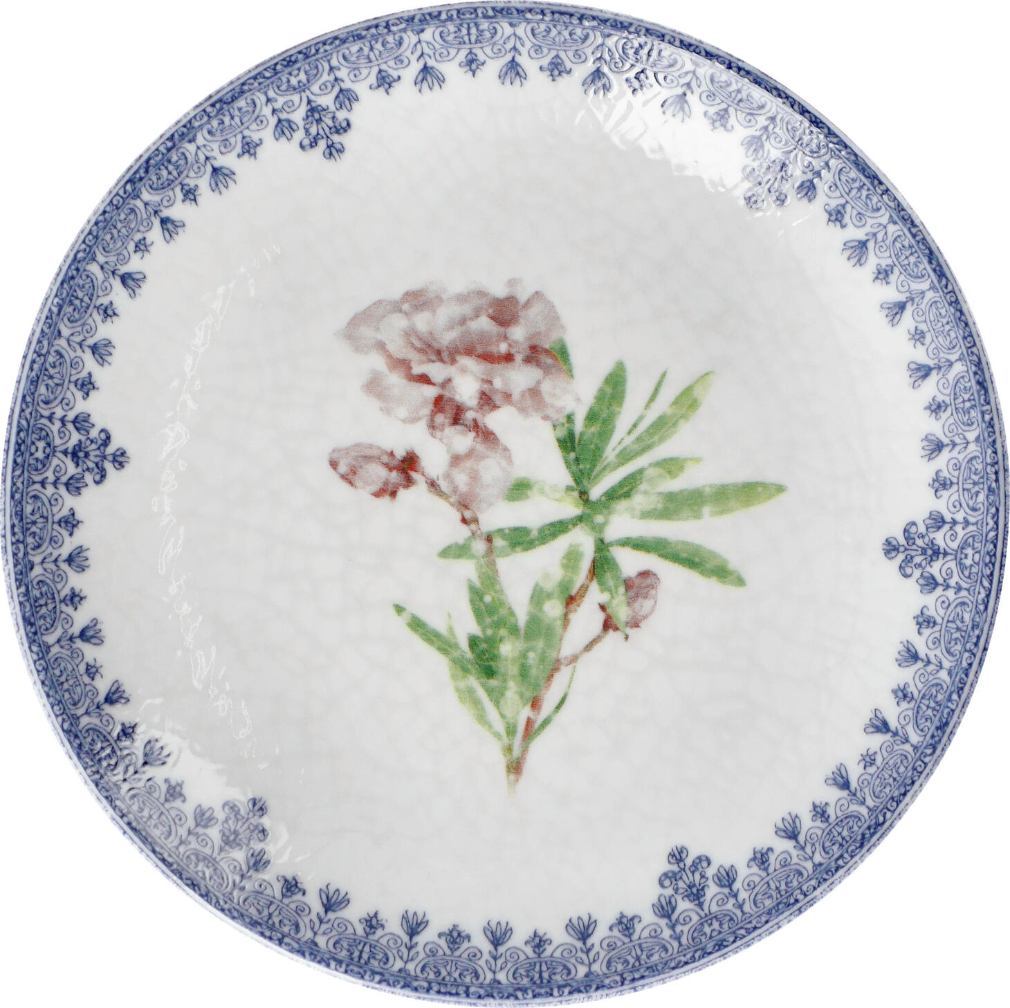 Farfurii plate din porțelan VEGA Nonna, diametru 20.5 cm, rotunde, imprimare digitală, sigure la mașina de spălat vase și cuptor cu microunde, set de 6 piese