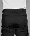 Jobeline Men's Chef Cargo Trousers, 65% Polyester 35% Cotton, Regular Fit, Tapered Leg, Cargo Pockets, OEKO-TEX Standard 100, Black, Size 54