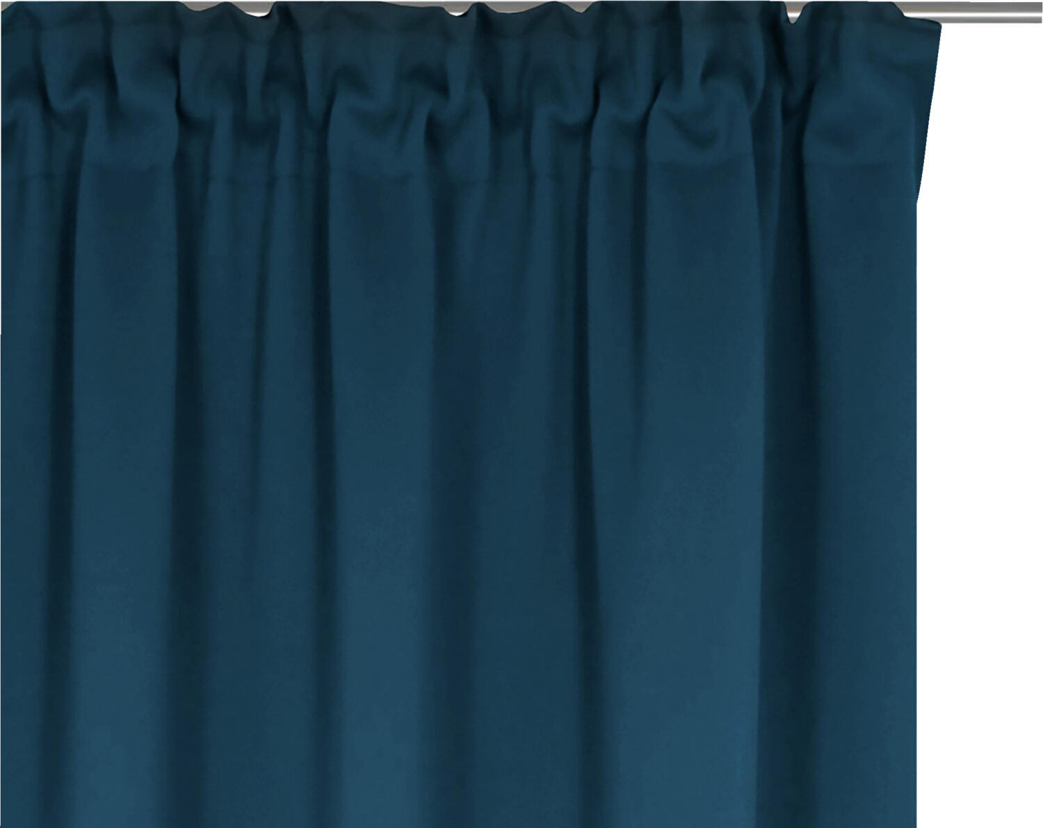 LUSINI Granat Blackout Curtain, Dark-Blue, 142x245 cm, 100% Polyester Satin, 95% Light Absorption, Flame Retardant DIN 4102 B1, OEKO-TEX Standard 100