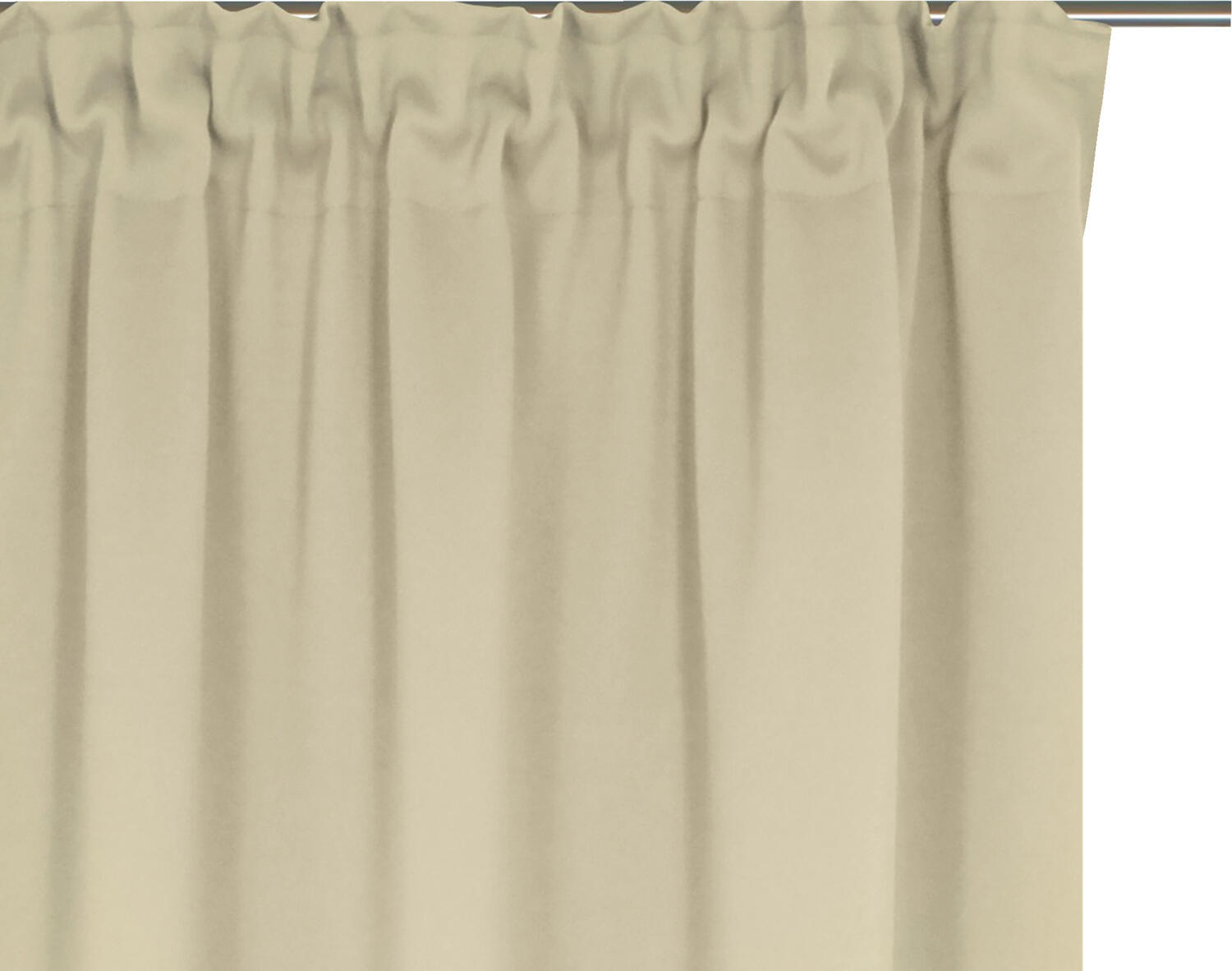 LUSINI Solutions GmbH Granat Blackout Curtain, 142x245 cm, Champagne Beige, 100% Polyester, Flame Retardant DIN 4102 B1, OEKO-TEX Standard 100