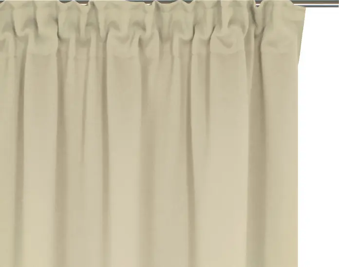 LUSINI Solutions GmbH Granat Blackout Curtain, 142x245 cm, Champagne Beige, 100% Polyester, Flame Retardant DIN 4102 B1, OEKO-TEX Standard 100