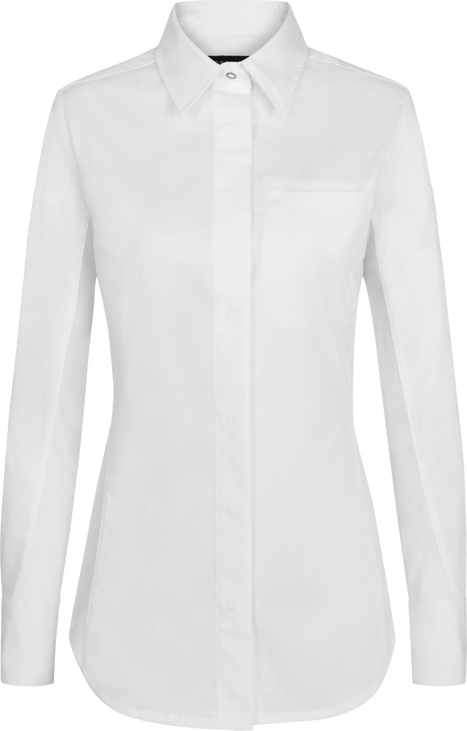 Jobeline Advanced Women's Chef Jacket, White, Size 44, WERIN TEC Light Breathable Functional Material, Cotton-Polyester Blend, Long Sleeves with Roll-up