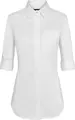 Jobeline Women's Chef Jacket Advanced, WERIN TEC Light, 58% Cotton 42% Polyester, Breathable Stretch Fabric, Long Sleeves, White, Size 46