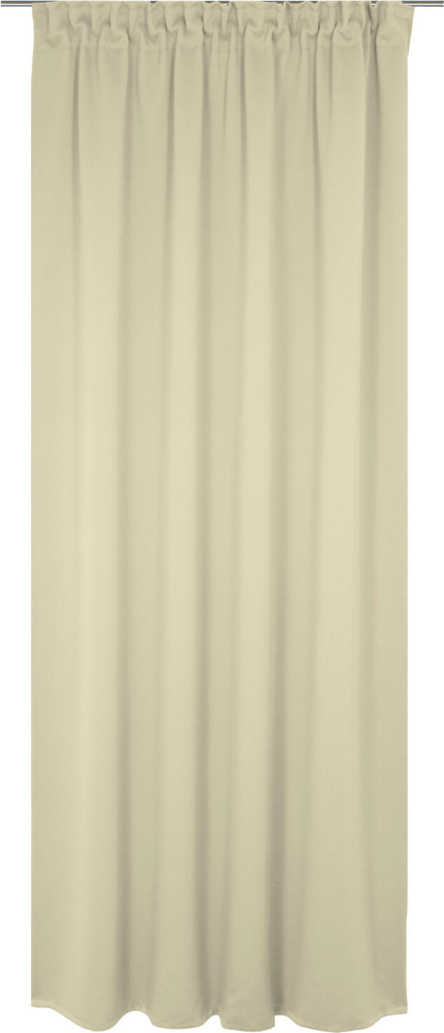 ERWIN M. LUSINI Solutions GmbH Blackout curtain Granat Verdunklungsvorhang Granat Blackout curtain Granat; 142x145 cm (WxH); champagne beige Verdunklungsvorhang Granat; 142x145 cm (BxH); sekt 100% polyester. Weight approx. 245 g/m². The easy-care Garnet curtain is the ideal choice for rooms and spaces that require darkening. Thanks to its special weave, it absorbs up to 95% of daylight and is opaque. Garnet is supplied with a 10 cm high multi-band with a 1:2 gather ratio, meaning that it can be suspended on either a rail or a rod. The curtain is also flame-retardant in accordance with DIN 4102 B1 EN 13773 class 1. Gather ratio: With a fabric length of 2 m, the gather ratio of 1:2 results in a decorative length of approx. 1 m. 100 % Polyester. Gewicht ca. 245 g/m². Der pflegeleichte Vorhang Granat ist die perfekte Wahl für Zimmer und Räume, die auch abgedunkelt werden sollen. Durch seine spezielle Webart fängt er bis zu 95 % des Tageslichts ab und ist blickdicht. Granat wird mit einem 10 cm hohen Multiband im Raffverhältnis 1:2 geliefert. Das Multiband ermöglicht sowohl die Aufhängung an einer Schiene als auch an einer Vorhangstange. Der Vorhang ist zudem schwer entflammbar nach DIN 4102 B1 EN 13773 Klasse 1. Raffverhältnis: Bei einem Stoffmaß von 2 m ergibt sich im Raffverhältnis 1:2 ein Dekorationsmaß von ca. 1 m.