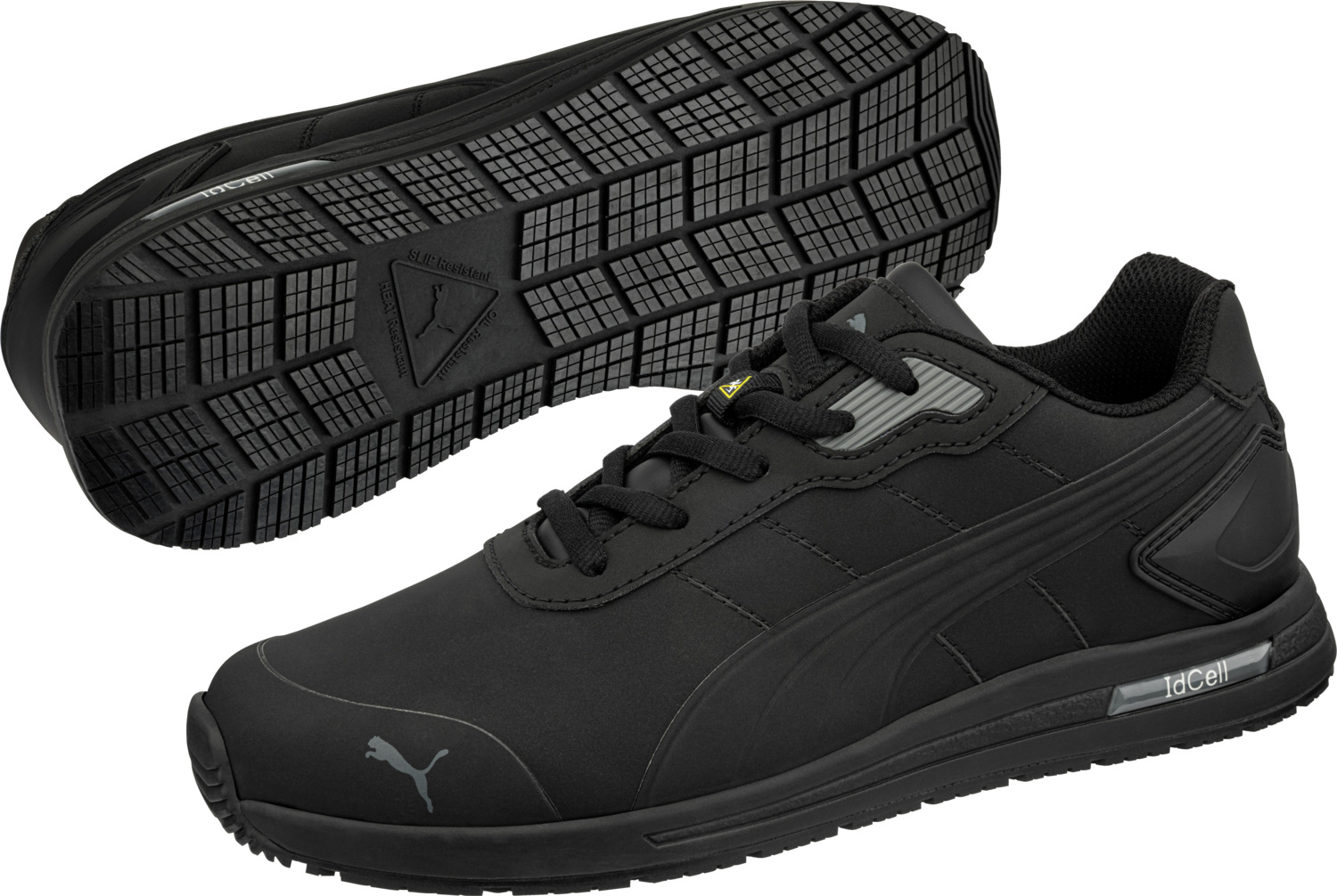 Защитная обувь Puma Safety Bounce S3, микрофибра, композитный подносок, нескользящая подошва Grippaz, стелька evercushion MAX, размер EU 47, черный