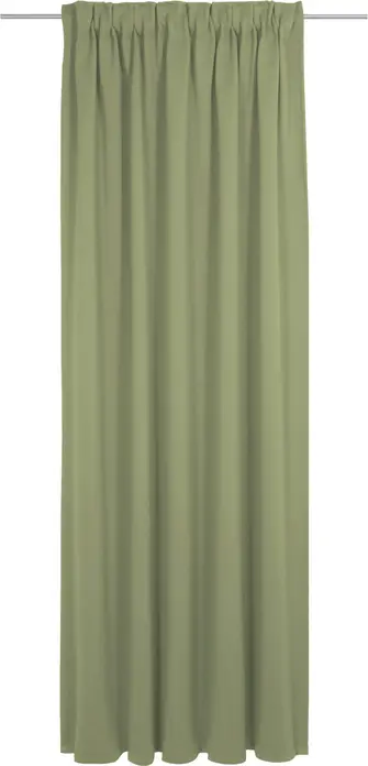 LUSINI Solutions GmbH Granat Blackout Curtain, 142x175 cm, Basswood Green, 100% Polyester, Flame Retardant DIN 4102 B1, OEKO-TEX Standard 100