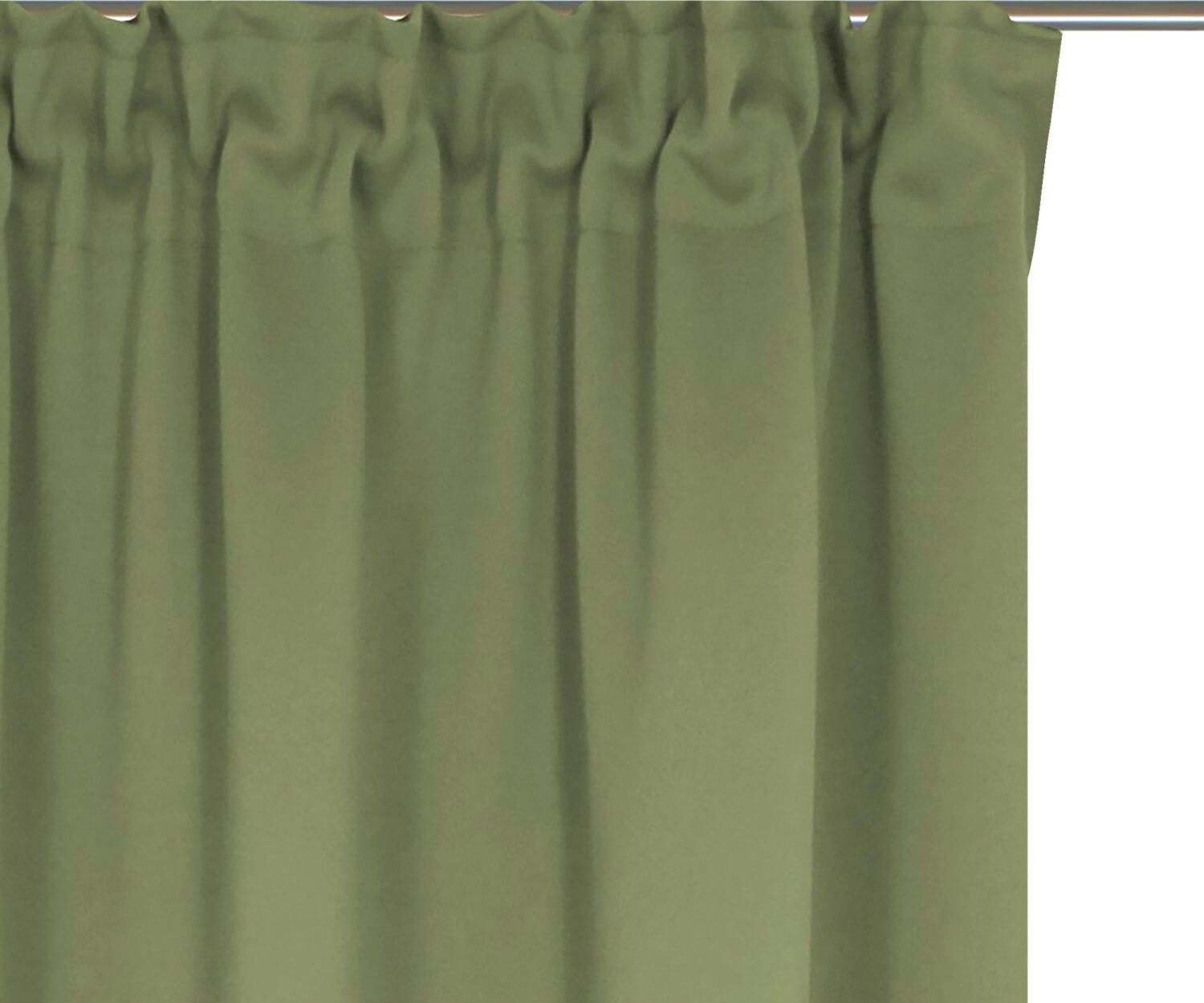 LUSINI Solutions GmbH Granat Blackout Curtain, 142x175 cm, Basswood Green, 100% Polyester, Flame Retardant DIN 4102 B1, OEKO-TEX Standard 100